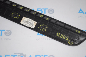 Door sill trim rear left outer Kia Sorento 16-20 black, broken fasteners