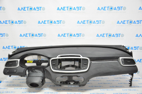 Torpedo front panel without AIRBAG Kia Sorento 16-20 black, without left plug