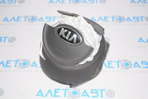 Airbag in steering wheel driver Kia Sorento 16-20 black, shot, fused chips
