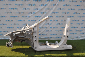 Front left quarter with central pillar Lincoln MKX 16-18 white, dented