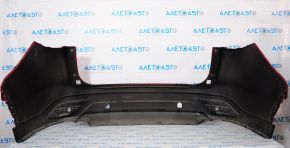 Rear bumper bare Mazda CX-9 16-23 without parking sensor, red