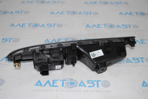 Chevrolet Malibu 16-23 black rear right window lift control with gray trim and gray molding