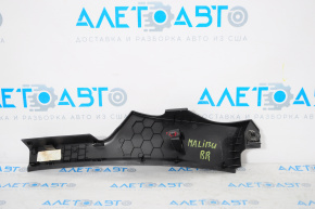 Black rear right door sill plate for Chevrolet Malibu 16-23