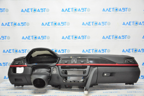 Dashboard front panel without AIRBAG BMW 3 F30 12-18 4d Sport Line black with red insert, with glove compartment