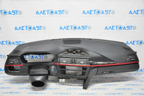 Dashboard front panel without AIRBAG BMW 3 F30 12-18 4d Sport Line black with red insert, with glove compartment