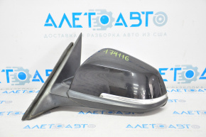 Left side mirror complete BMW 3 F30 4d 12-12 usa 5 pins, matt mount, turn signal, black