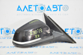 Right side mirror complete BMW 3 F30 4d 12-12 usa 5 pins, matt mount, turn signal, black