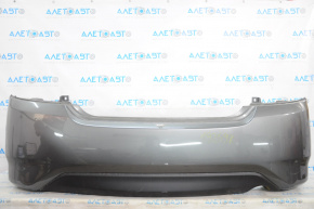 Bare rear bumper Nissan Versa 15-18 usa rest graphite, scratches, non-standard holes