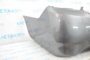 Bare rear bumper Nissan Versa 15-18 usa rest graphite, scratches, non-standard holes