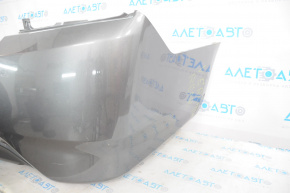 Bare rear bumper Nissan Versa 15-18 usa rest graphite, scratches, non-standard holes