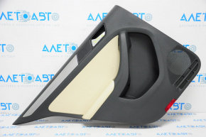 Door trim panel, rear left, VW Jetta 11-18 USA, black with beige inserts