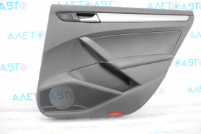 Door trim card rear right VW Passat b7 12-15 USA cloth, black with gray insert