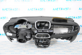Torpedo front panel without AIRBAG Fiat 500X 16-22 black shot, pokes