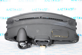 Torpedo front panel without AIRBAG Fiat 500X 16-22 black shot, pokes