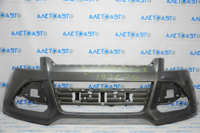 Front bumper bare Ford Escape MK3 13-16 prerest gray, crack in mount, burned