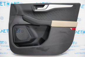 Door trim card front right Ford Escape MK4 20-22 black with beige, worn