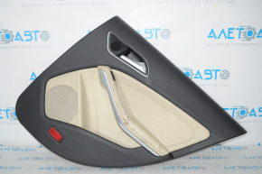 Door trim card rear right Mercedes CLA 14-19 beige leather, dry cleanable