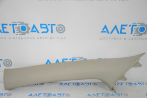 Front pillar trim upper left Nissan Versa 12-19 usa gray, worn