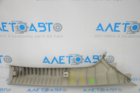 Front pillar trim upper left Nissan Versa 12-19 usa gray, worn