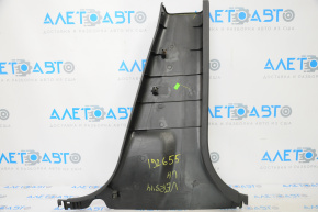 Center pillar trim lower left Nissan Versa 12-19 usa black, worn