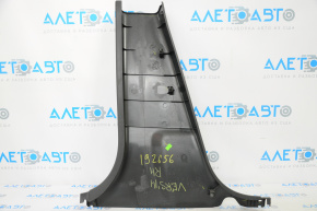Center pillar trim lower right Nissan Versa 12-19 usa black, worn