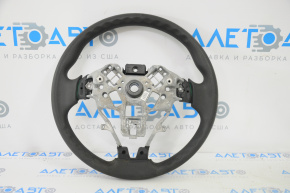 Naked steering wheel Nissan Versa 12-19 usa black rubber