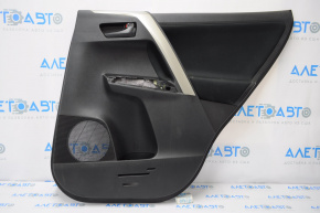Door trim panel, rear right, Toyota Rav4 13-15, black with black insert