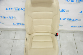 Passenger seat VW Jetta 11-18 USA without airbag, manual, leather beige