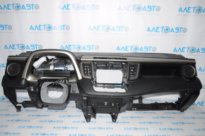 Torpedo front panel without AIRBAG Toyota Rav4 13-15 black scratches broken fastener