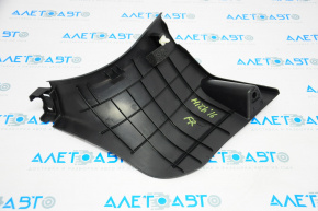 Toyota Highlander 14-19 black lower right front pillar trim