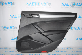Door trim card rear right VW Passat b7 12-15 USA black with gray insert scratches defect fastener