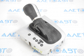 Automatic transmission knob with shifter cover VW Jetta 11-14 USA TDI leather, worn