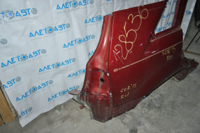 Quarter wing rear right Kia Sorento 10-15 red, dent at sunset, ticks