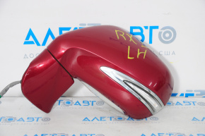 Left side mirror complete Lexus RX350 RX450h 10-12 14 pins, auto-dimming, turn signal, red