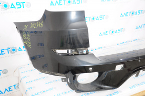 Bare rear bumper BMW X5 E70 11-13 black restyling for parking sensors, worn on the right