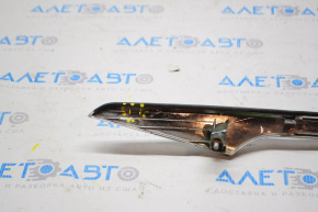 Trunk lid molding Hyundai Sonata 11-15 chrome, broken fastener, chrome swelled, scratches
