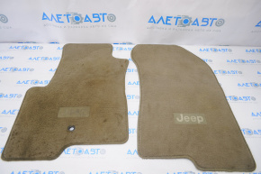 Set of floor mats for Jeep Compass 11-16, cloth, beige, dry-cleanable