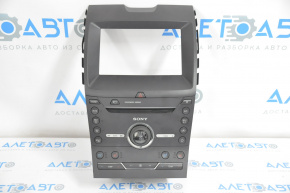 Radio and climate control panel Ford Edge 15-18 SONY, auto, dual zone with heating and cooling