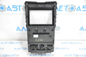 Radio and climate control panel Ford Edge 15-18 SONY, auto, dual zone with heating and cooling