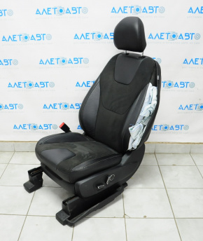 Driver's seat Ford Edge 15-17 without airbag, electric, combo leather black, heated, strelnu
