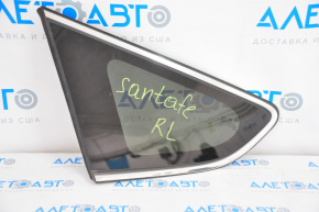 Rear left solid glass vent Hyundai Santa FE Sport 13-18 chrome
