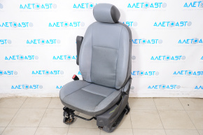 Driver's seat Ford Transit Connect MK2 13-18 without airbag, gray leather, def plastic, for cleaning