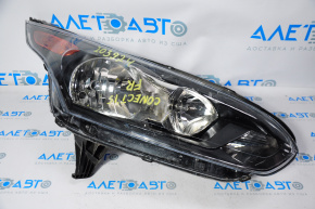 Headlight front right bare Ford Transit Connect MK2 13-25 broken fastener, chips and scratches, no plug