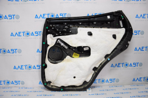 Door trim card rear left Hyundai Santa FE Sport 13-16 black with gray insert with curtain scratch