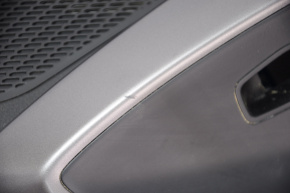 Door trim card rear left Hyundai Santa FE Sport 13-16 black with gray insert with curtain scratch