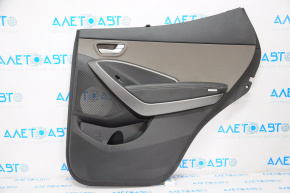 Door trim card rear right Hyundai Santa FE Sport 13-16 black with gray insert with curtain