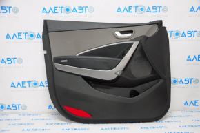 Door trim panel, front left, Hyundai Santa FE Sport 13-16, black with gray insert