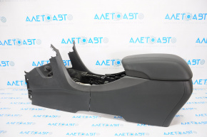 Central console with armrest for Hyundai Santa FE Sport 13-16 pre-restyling, black, complete