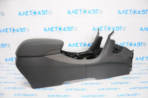 Central console with armrest for Hyundai Santa FE Sport 13-16 pre-restyling, black, complete
