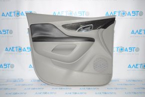 Door trim card front left Buick Encore 13-16 gray, swollen leather